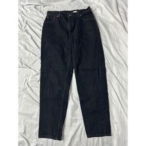 Vintage Levis 550 Relaxed Fit Tapered Leg Black 90's Mom Jeans Womens 12 Reg M